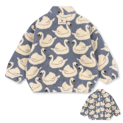 2026 KS Autumn Winter Baby Girls Boys Lambswool Jackets Boys Embroidery Cartoon Outerwear Kids Clothes Children's Coats 1-9Yrs