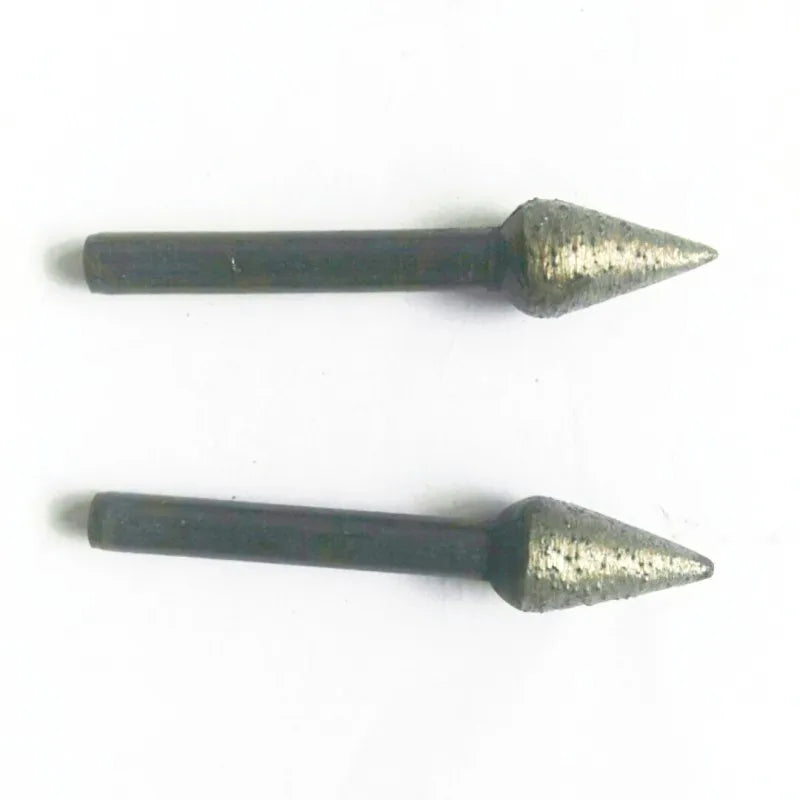 Sintered Diamond Mounted Point Stone Grinding Burs Drill Bit Head Engraving Accessories Set for Carving Lapidary Tool 6mm Shank