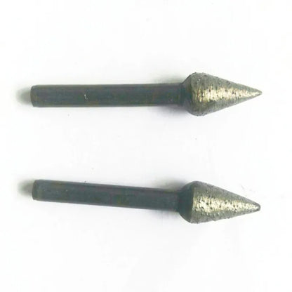 Sintered Diamond Mounted Point Stone Grinding Burs Drill Bit Head Engraving Accessories Set for Carving Lapidary Tool 6mm Shank