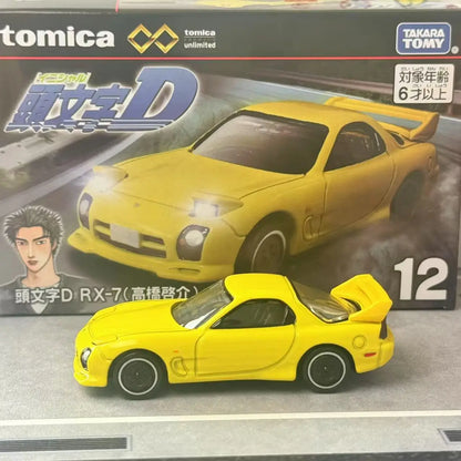 Tomica No.12 Premium Unlimited Initial D RX-7 Keisuke Takahashi Takara Tomy Alloy Diecast Vehicle Toy Boys Collectible Gift