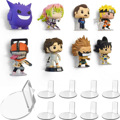 Acrylic Display Shelf for Funko Pop Figures Pop Adhesive Shelf Wall Display Action Figure Stand Small Floating Shelves for Wall