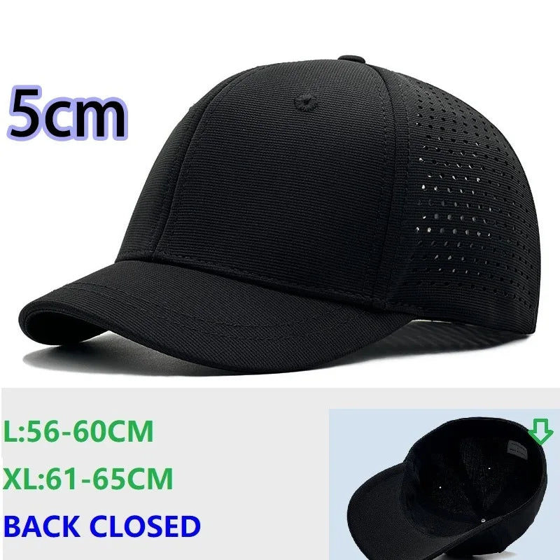 Back Closed Baseball Caps for Men and Women, Big Head and Small Head Hat, High Quality Headwear