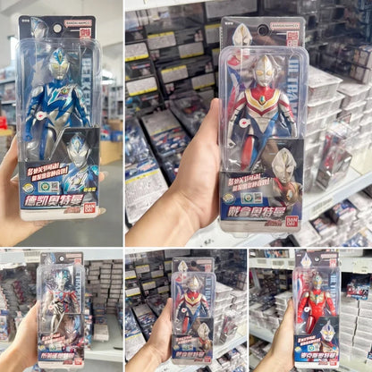 Bandai Original Genuine 17.5cm Vocal Ultraman Series Model Ornaments Movable Figure Model Collection Holiday Gifts Hot