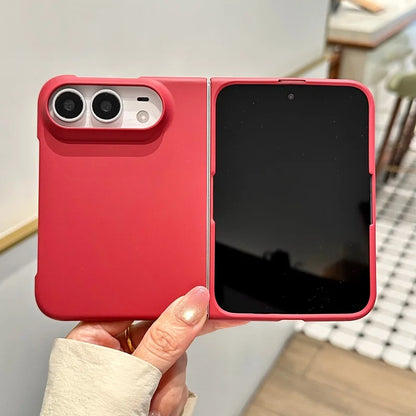 For iPhone Duo Case Fashion Solid Pure Color Frosted Slim Matte Phone Case for iPhone Duo 18 Fold Hard Shockproof Back Covers