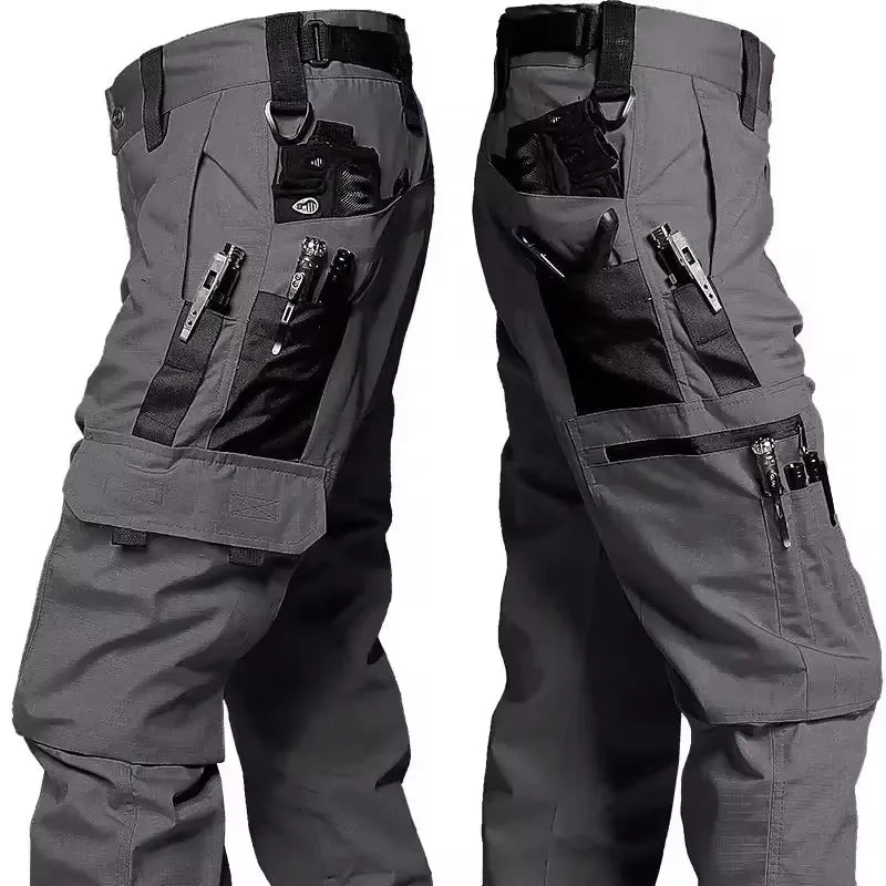 Men's Tactical Pants Outdoor Work Casual Cargo Trousers Waterproof Multi-pocket Wear-Resistant Outdoor Training Trousers