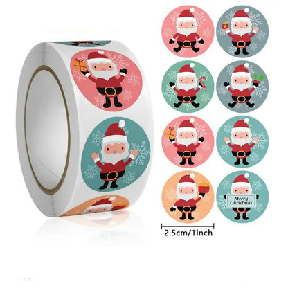 Christmas gift stickers decorative sealing sticker Merry Christmas Reward Self-adhesive labels  Day party
