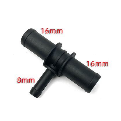 BOICY Coolant Water Pipe Tee Connector Car Black Auto 3 Way Tee Heater Water Hose Fitting Connector Kit for VW Audi Skoda Seat