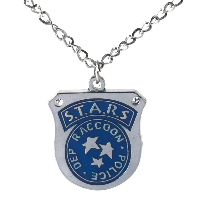 Resident Evil Metal Keychain Necklace Series STARS Badge Pendant 2026 Umbrella Corporation Cosplay Accessory Gift Collectible