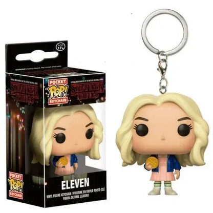 Hot Funko Pop WILL BYERS MIKE WHEELER ELEVEN Demogorgon DUSTIN Barb Keychain Figure Collectible Model Dolls Christmas Gift Toys