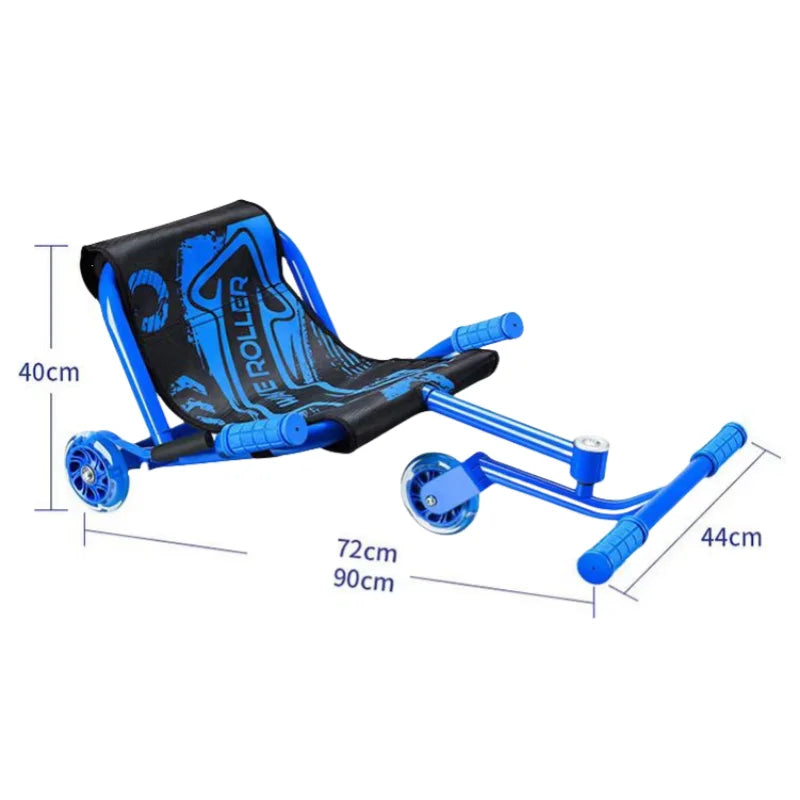 Children's Three-wheeled Go-kart Retractable Twisty Car Foot-pedal Silent Shock-Absorbing Car Outdoor Sports Swing Car