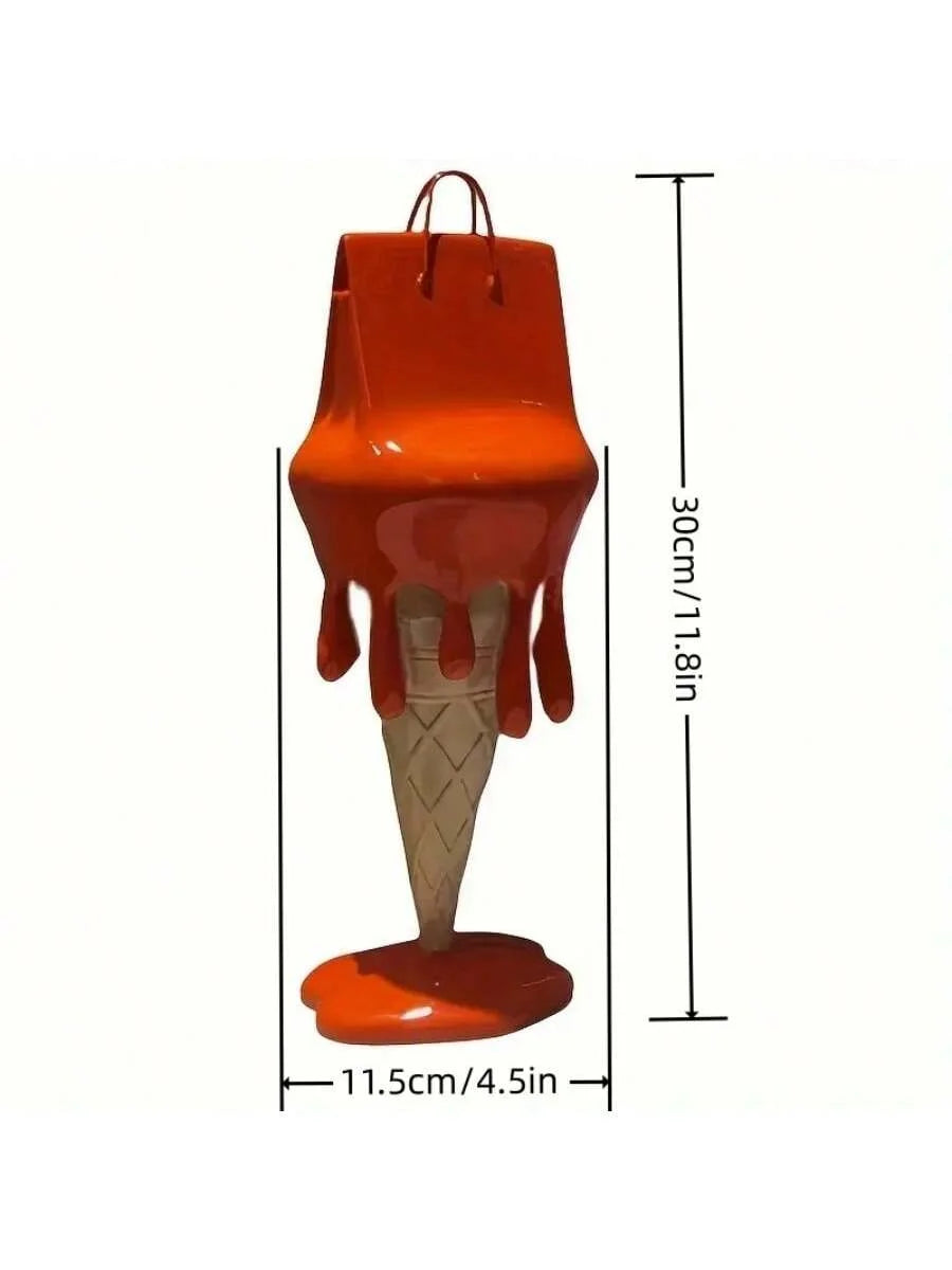 Melting Ice Cream Bag Statue Art Angel Figurine Luxury Decoration Sculpture For Home Living Room Desk Accessories