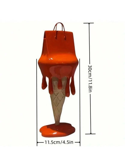 Melting Ice Cream Bag Statue Art Angel Figurine Luxury Decoration Sculpture For Home Living Room Desk Accessories