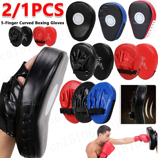 2PCS Kick Boxing Gloves Pad Punch Target Bag PU Muay Thai Free Fight Sanda Training Adults Kids Boxing Training Gloves