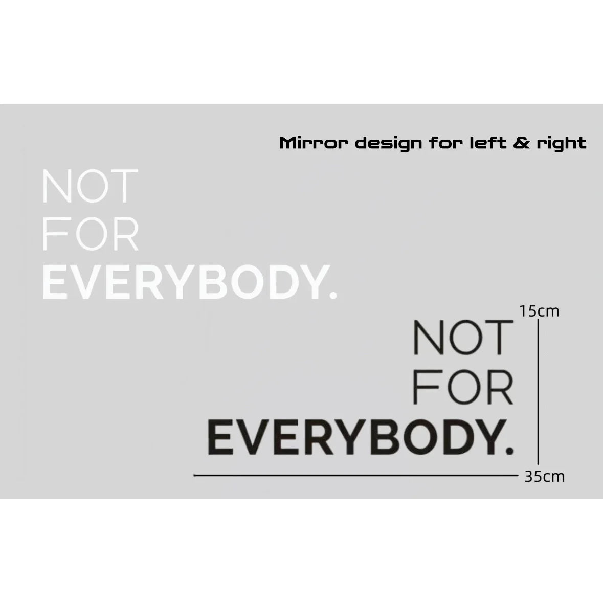 Car Door Stickers Not For Everybody Personalized Tuning Graphics JDM Stickers Car Racing Style Decals Car Exterior Decoration