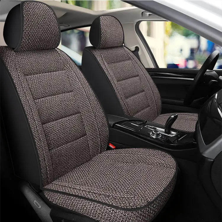 Universal Linen Car Seat Full Cover Breathable Comfortable Flax Sedan SUV Seat Cushion Car Seats Full Cover Protection
