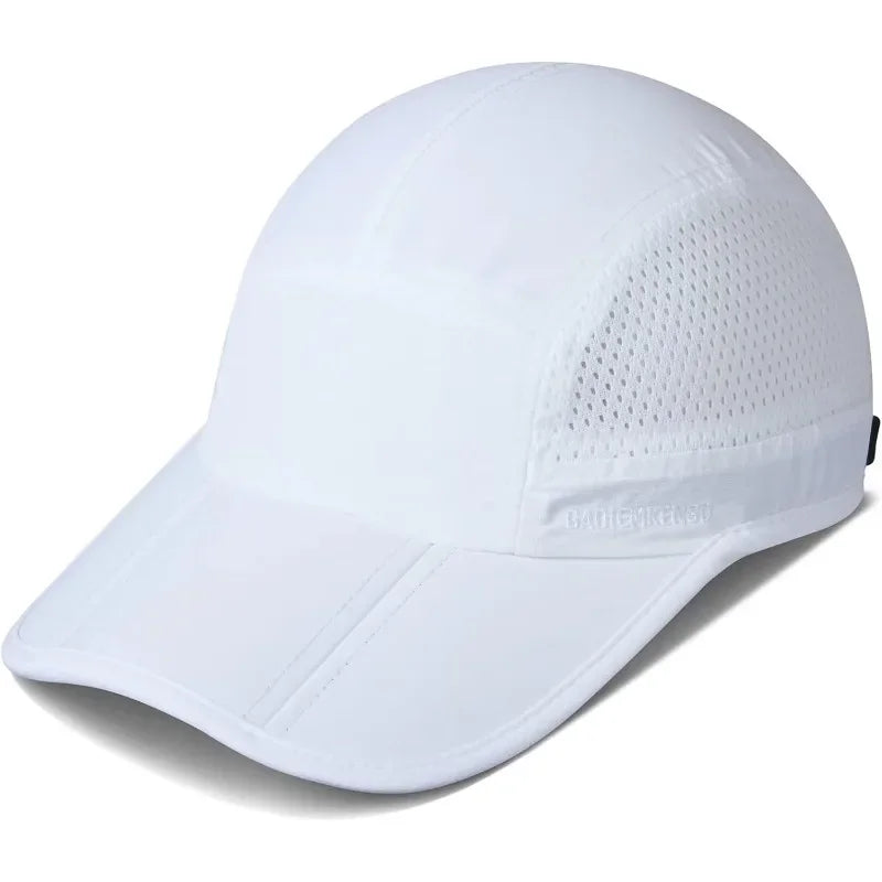 GADIEMKENSD Men Women Folding Climbing Peaked Cap Baseball Cap Outdoor Breathable Camping Hiking Quick Drying Trekking Sun Hat
