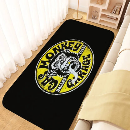 G-Gas Monkey Decor Carpets for Living Room Non-slip Rug Welcome Rugs Home Bedroom Bedside Soft Floor Mat Kitchen Front Doormat