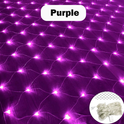 1.5x1.5M 3x2M 6x4M 8x10M LED Net Mesh Fairy String Light with Plug Outdoor Garden Wedding Decoration Home  LED Curtain Light