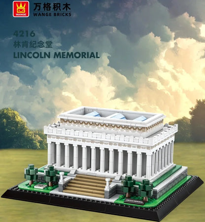 WANGE City Architecture Sydney Opera Santorini Building Blocks Chamartin Stadium Mosque Assembled Model Collection Toys For Gift