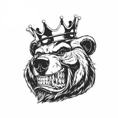 New Design Big Bear Car Bumper Window Sticker Scratch Repair Decal Vinyl Car Packaging Motorcycle Camper Decorative Decal, 13cm