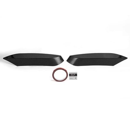 Rhyming Front Bumper Spoiler Splitter Lip Carbon Fiber Look/Glossy Black Air Vent Frame Trim For BMW F80 M3 F82 F83 M4 2015-2020