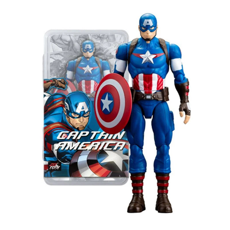 18CM Avengers Legends Figure ZDTDS Original Toy Set Spider Captain Miles Morales Thanos Ghost Iron Man Hulk Box Thor Falcon Doll