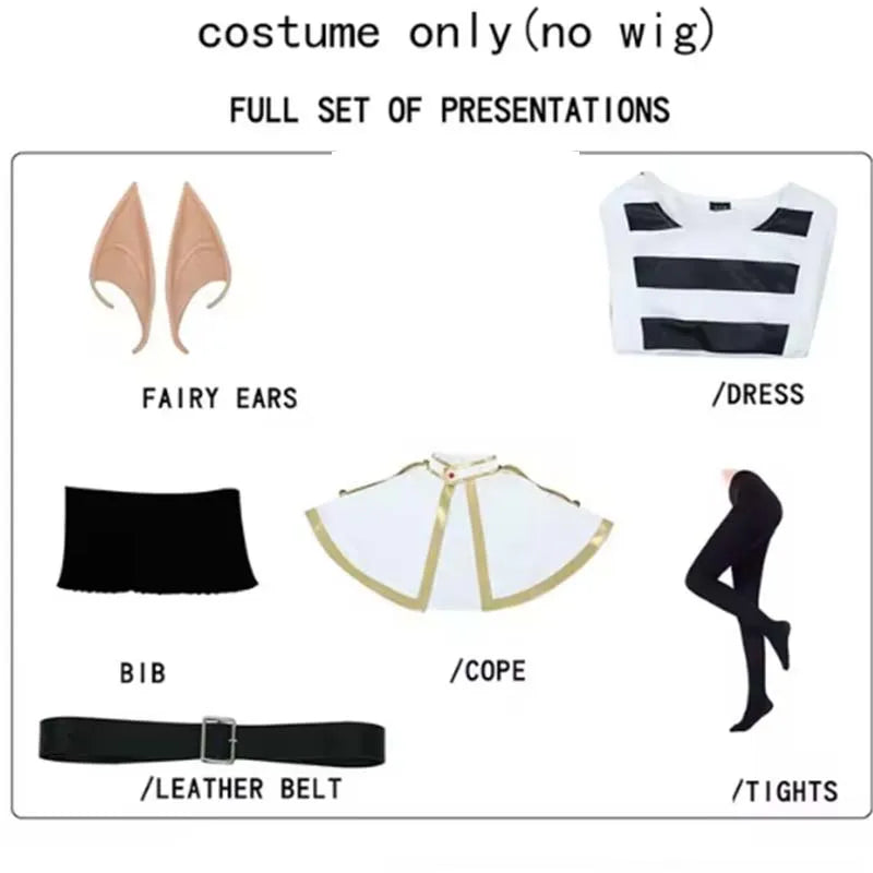 Homchee Trends COS Women Cosplay Costume Dress with Ears Stockings for Anime Comic Con Outfits
