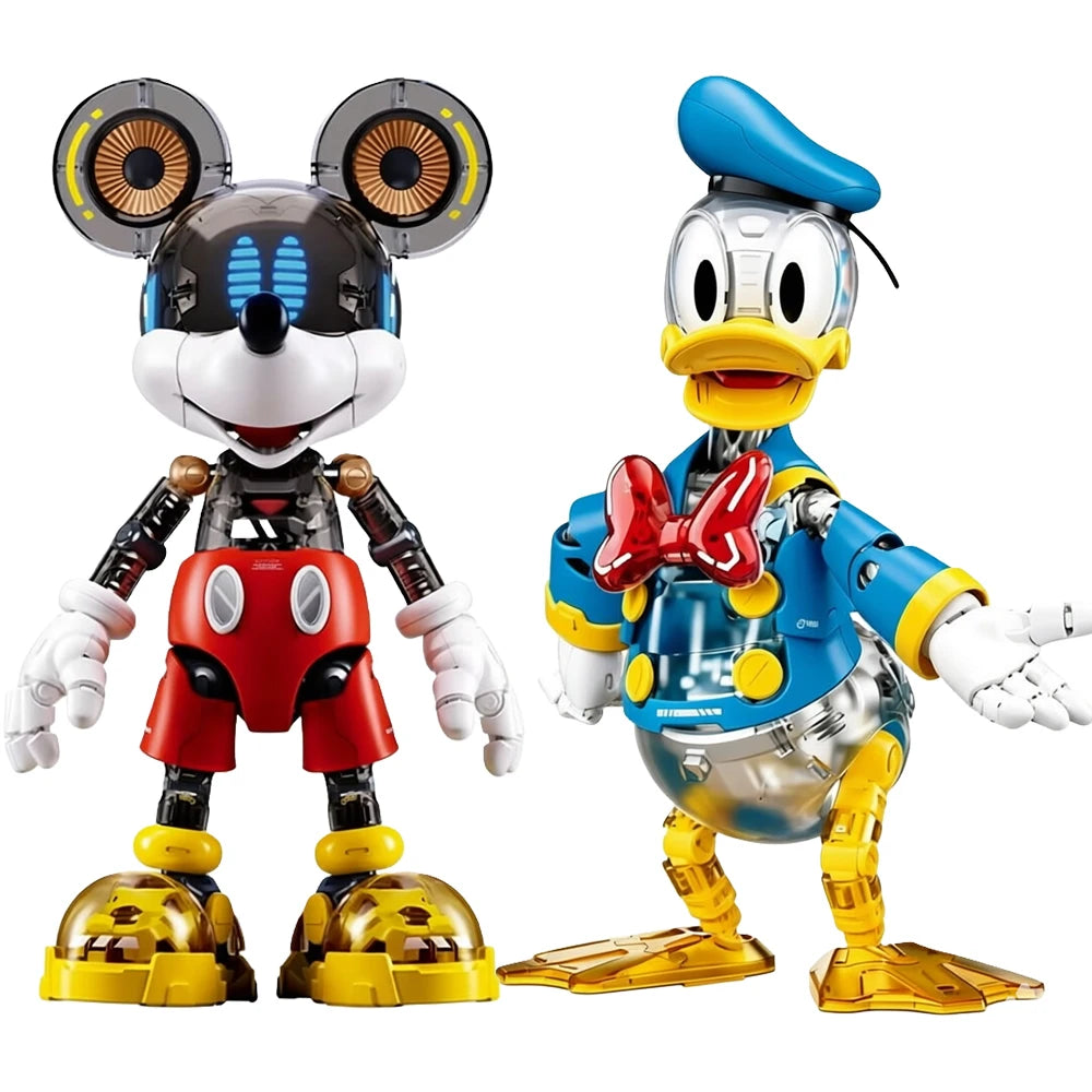 Cyber Mickey Mouse Donald Duck Bricks Assembly Toy Cartoon Anime Action Figure Doll Model Desktop Ornaments Birthday Gifts Toy