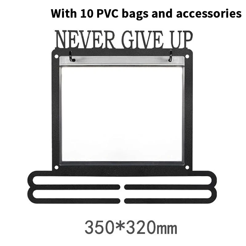 1Pc Metal Wrought Iron Medal Hook Rack - Wall Mounted Square Display Stand, Numbered Multifunctional Cloth Hanger Wall Decor