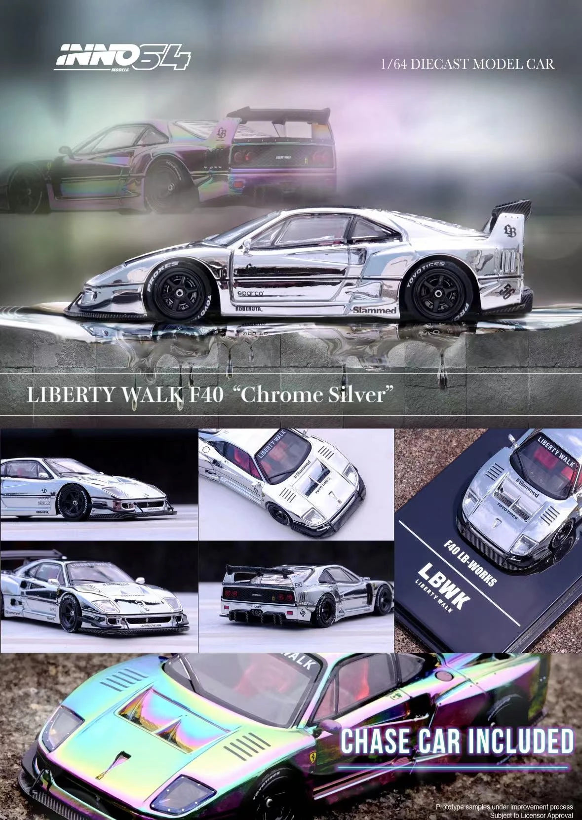 INNO 1:64 R89C 190E RX7 F40 S2000 R35 Diecast Model Car