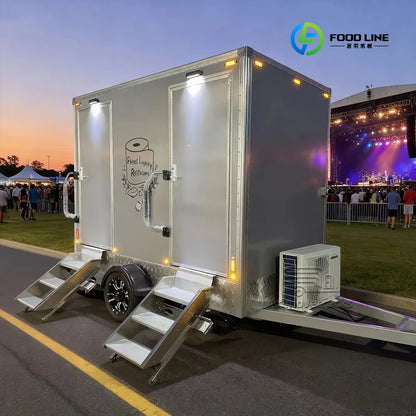 New Design Premium Luxury Modular Restroom Bathroom Trailer Canada Portable Toilet Business for Sale Customized
