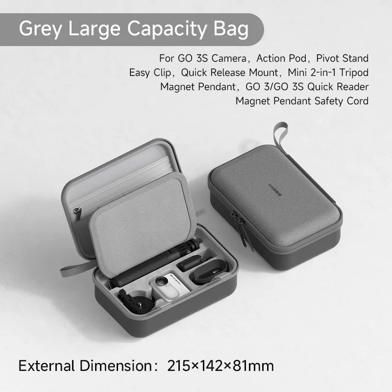 Hagibis Carrying Case for Insta360 GO 3S/GO 3 Portable Storage Bag Hard Shell for Insta360 GO 3S/GO 3 Action Camera Accessories