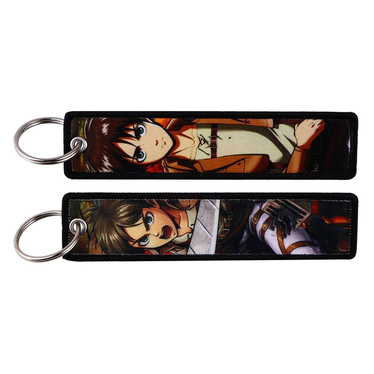Cool Man Embroidery Key Fobs Keychains for Women Anime Key Tags Keyring Accessories Toys Gift