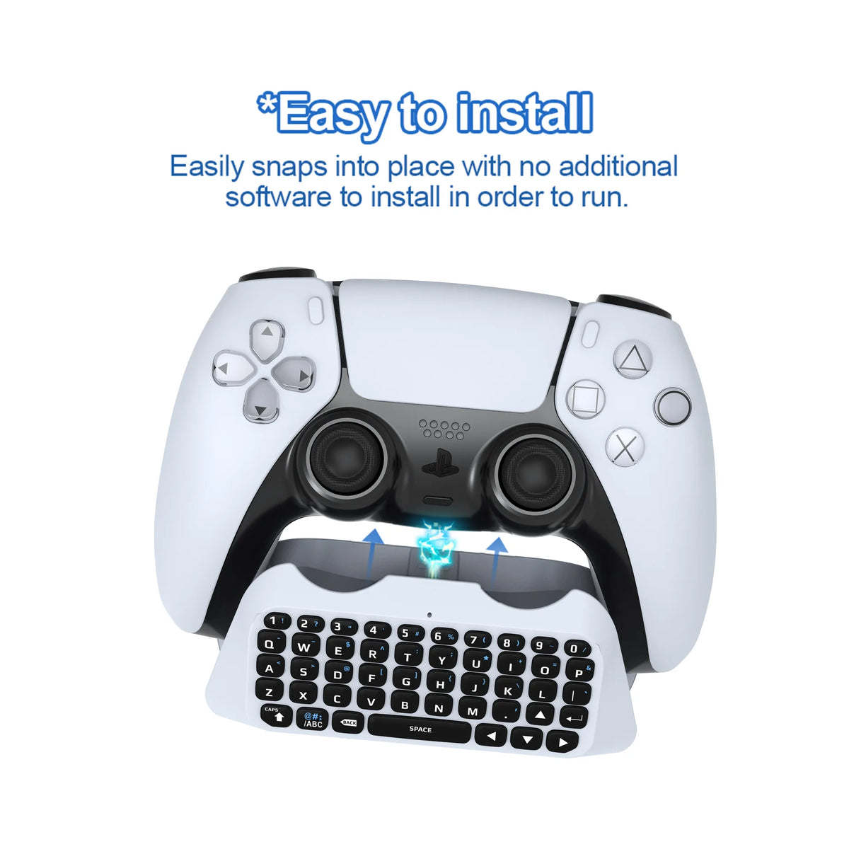 JYS-P5121 Wireless Bluetooth External Keyboard for PS5 Controllers – Built-in Speaker for Voice Chat & Text Input