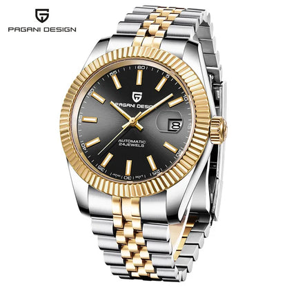 PAGANI DESIGN Man Mechanical Watch Top Brand Luxury Automatic Watch Stainless Steel 100m Waterproof Watch Men Clock Reloj Hombre