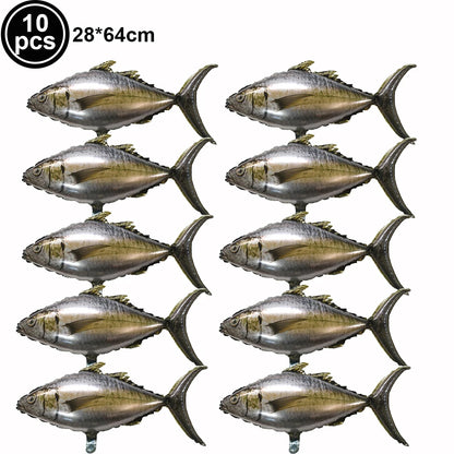 Fish Balloons Realistic Balloons Fishing Birthday Party Decor Cute Inflatable Fish Balloons for Fishing Theme Party Decorations