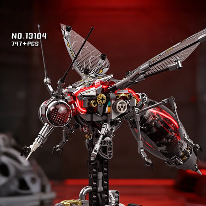 DIY Mechanical Mosquito Building Blocks STEM Toy Creative Animal Linkage Model MOC Assembly Toy Birthday Gift for Children