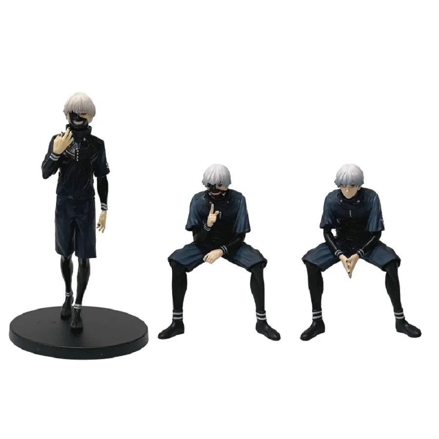 3 Styles Anime 18-20cm Tokyo Ghoul Figures ghoul Mask Kaneki Ken Action Model Pvc Desktop Statue Ornament Collection Toys Gifts