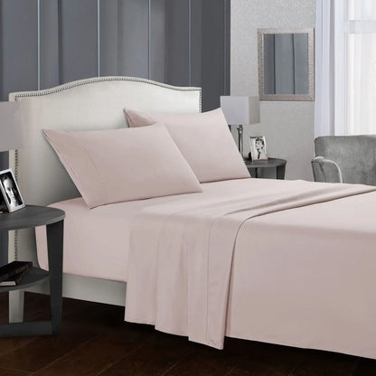Solid Color Soft Brushed Bed Set Fitted Sheet Flat Sheet Pillowcase Bedding Set Bed Sheet Twin Full Queen CA King 3/4 Pieces