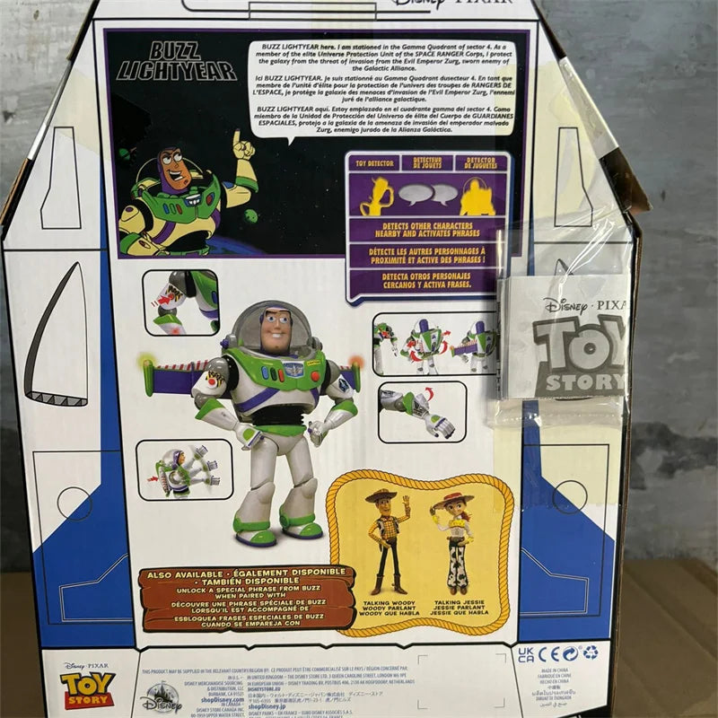 30cm Toy Story Buzz Lightyear Spacecraft Sound Model Buzz Lightyear Action Figure Doll Desktop Collection Birthday Gift