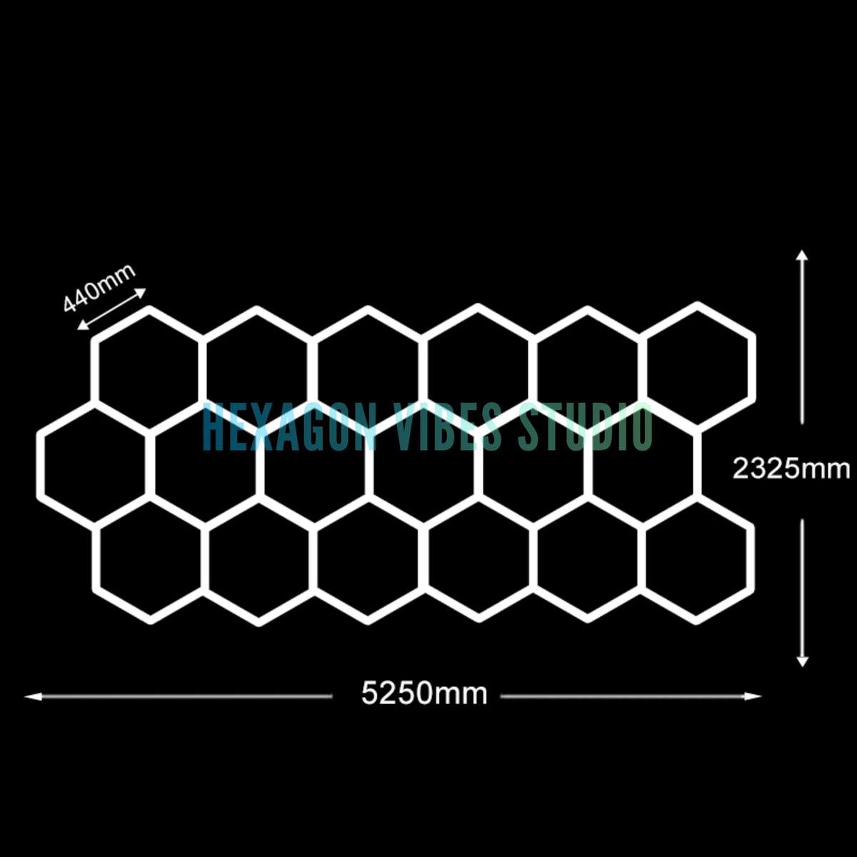 Garage Hexagon LED Light 50000H 6500K Ultra Bright for Home Gym Barbershop Car Detailing Bar Basement Workshop Ceiling Lighting