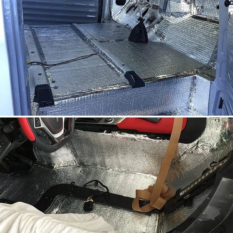 Automotive Thermal and Acoustic Insulation Foam Aluminum Foil Self-Adhesive Thermal and Acoustic Insulation Pads Automotive Hood