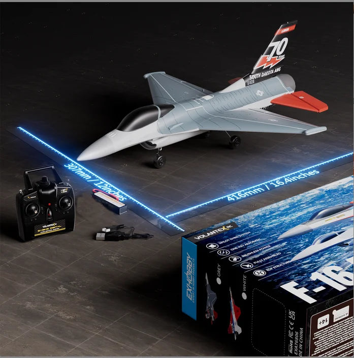 VOLANTEXRC F16 Falco RC Plane One Key Aerobatic RTF Fighter With Xpilot Stabilization 2.4G 4CH RTF Glider Brushless Motor