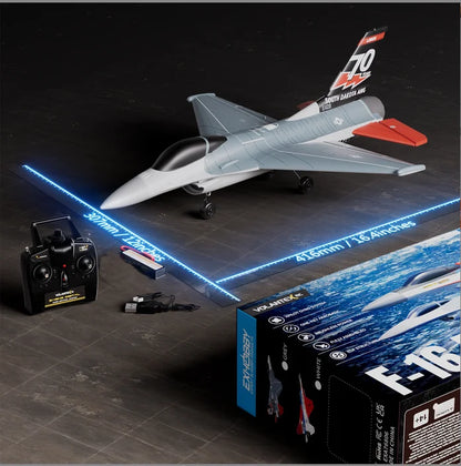 VOLANTEXRC F16 Falco RC Plane One Key Aerobatic RTF Fighter With Xpilot Stabilization 2.4G 4CH RTF Glider Brushless Motor