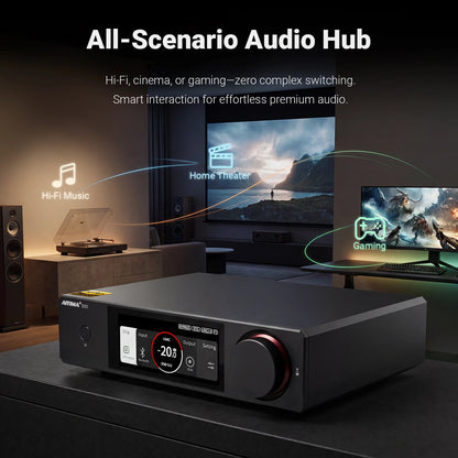AIYIMA D20 Dual-Chip DAC ES9039Q2M & AK4493S Bluetooth 5.1 ARC USB Coaxial Dual Optical XU316 Fully Balanced HiFi Audio Decoder