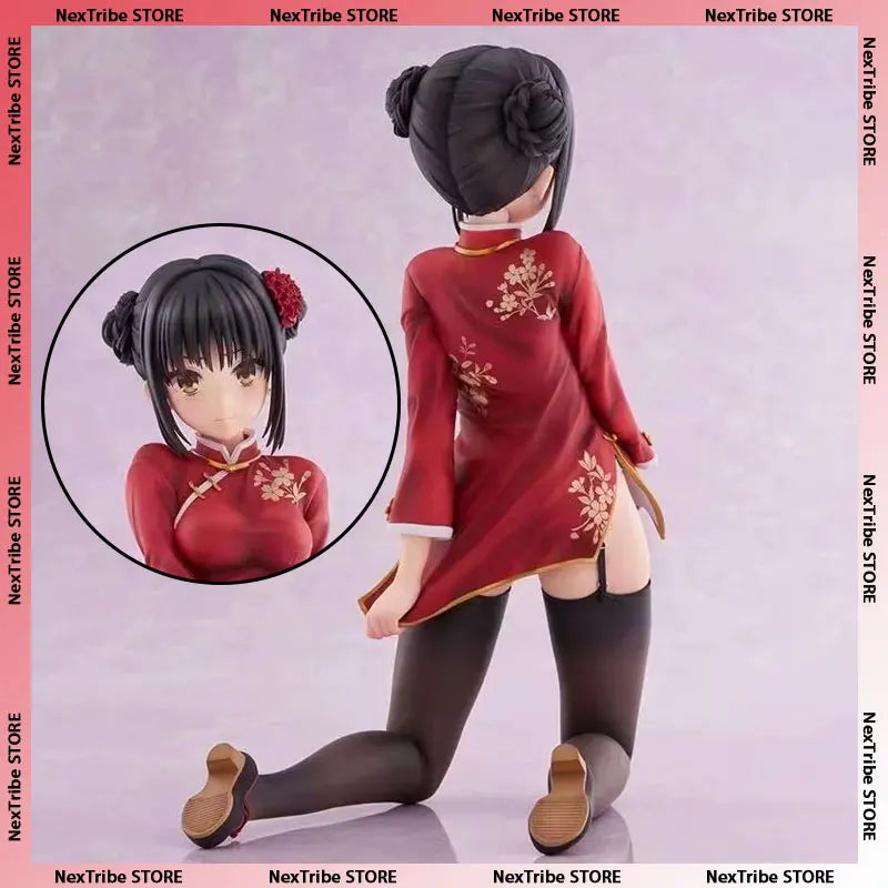 Anime action figure Shinigami no Chou of a female character in red outfit showcasing detailed design.