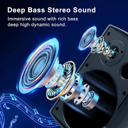 Herdio 800W 6.5'' Outdoor Speakers Bluetooth Waterproof Wired With Superior Amplifier Wall Mounted Sound System Enhanced Bass