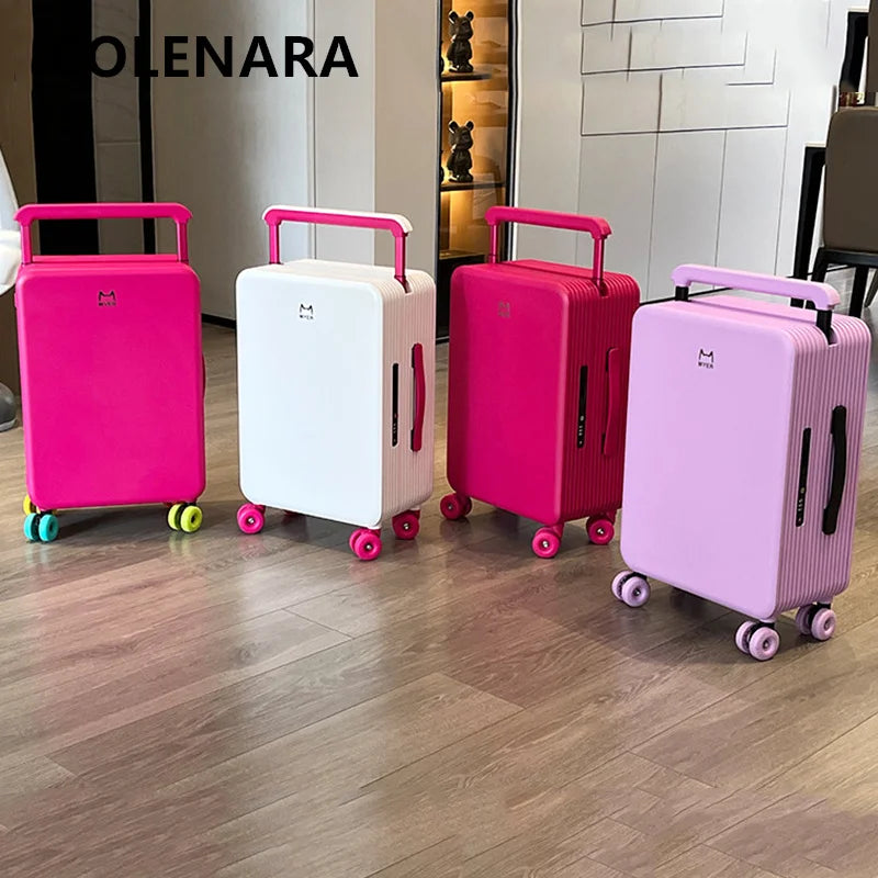 COLENARA 20"24Inch Suitcase High-quality ABS + PC Boarding Box Women's Trolley Case Students Password Box Men's Cabin Luggage
