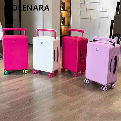 COLENARA 20"24Inch Suitcase High-quality ABS + PC Boarding Box Women's Trolley Case Students Password Box Men's Cabin Luggage