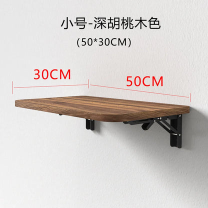 Wall Mounted Desk Folding Wooden Shelf Table for Small Apartment Space Saving Computer Desk Minimalist Wall Desk for Home Office